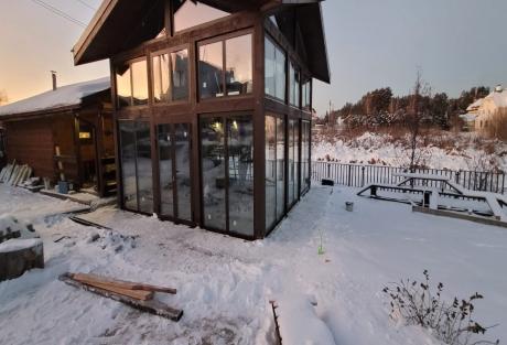Фасадное остекление беседки